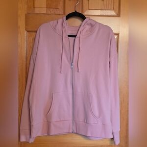 Time and Tru Women's Full Zip Pink Hoodie